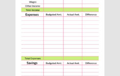 Printable Monthly Budget Template A Cultivated Nest