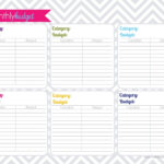 Printable Weekly Budget Worksheet Budgeting Worksheets Printable