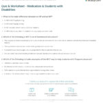 Quiz Worksheet Medication Students With Disabilities Study