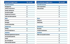 Retirement Budget Worksheet Budgeting Worksheets Retirement Budget