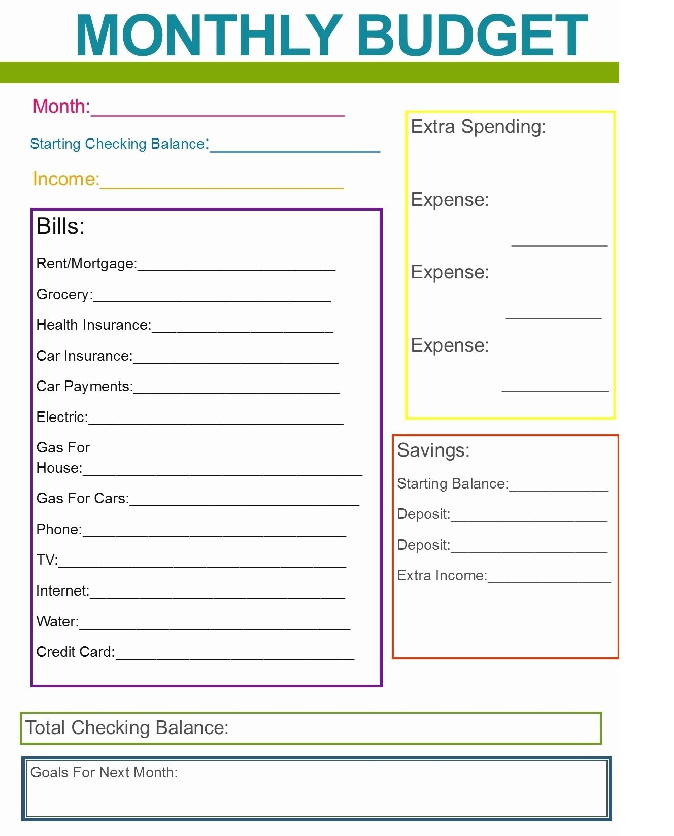 Simple Budget Worksheet Unique Planner Budgeting Money Budgeting 