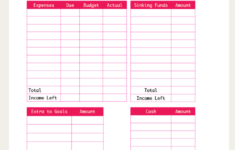 Simple Monthly Budget Excel Template For Your Needs