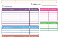 Simple Monthly Budget Forms Free Worksheets Samples