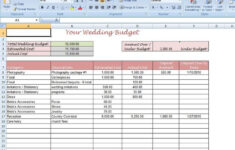 Simple Wedding Budget Worksheet Printable And Editable For Etsy