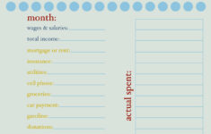 Sissyprint Freebie Friday Monthly Budget
