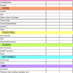 Student Budget Planner Spreadsheet Db Excel