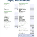 Student Budget Template 14 Free PDF Word Format Download Free