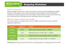 Use This Worksheet To Calculate Your Monthly Expenses And Income To Get