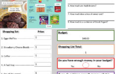 Walmart Circular Math And Budgeting Worksheet