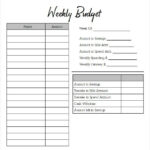 Weekly Budget Templates 14 Free MS Word Excel PDF Budget Sheet