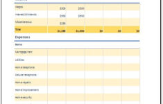 Yearly Budget Worksheet Template For Excel Excel Templates