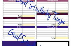 Zero Based Budget Worksheet Etsy