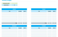 12 Free Budget Planning Templates pertaining to Self Employed Budget Worksheet