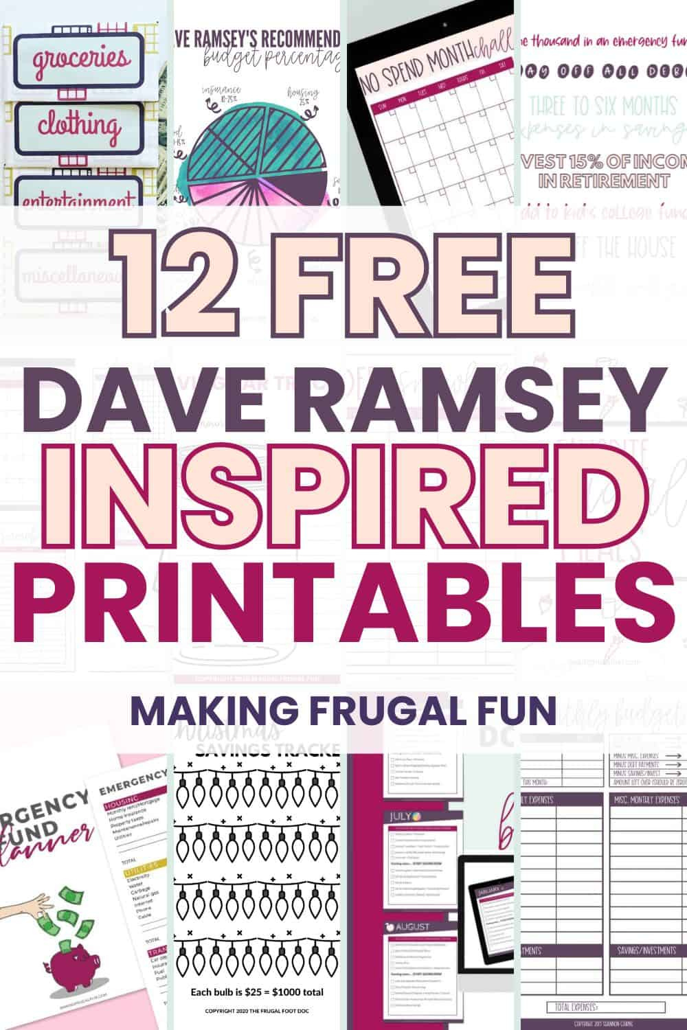 12 Free Dave Ramsey Baby Step Printables - Making Frugal Fun inside Free Dave Ramsey Budget Worksheet