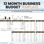 12 Month Business Budget Template In Excel, Google Sheets With Regard To 12 Month Budget Worksheet