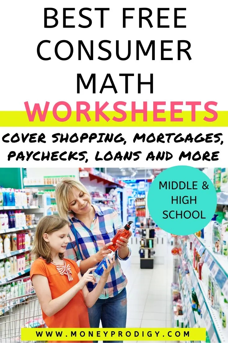 19 Free Consumer Math Worksheets (Middle &amp;amp; High School) within Free Consumer Math Worksheets On Budgeting