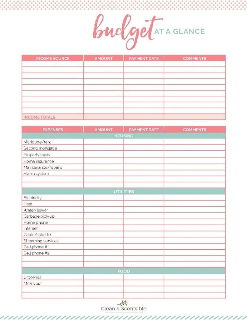 23 Budget Printables To Track Your Family&amp;#039;S Expenses | Develop in Budgeting Worksheets For Adults Free