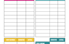 25 Free Printable Budget Templates That'Ll Help You Save regarding Single Person Free Printable Monthly Budget Worksheet