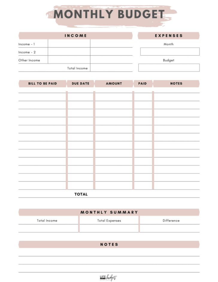 Single Mom Budget Low Income Budget Beginner Printable Budget Worksheet Single Mom Budget Low Income Budget Beginner Printable Budget Worksheet