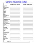 28 Best Household Budget Templates [Family Budget Worksheets] For Blank Household Budget Worksheet