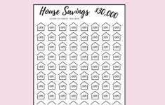 30K Down Payment House Savings Tracker, Savings Challenge throughout Budget Worksheet To Save For A House