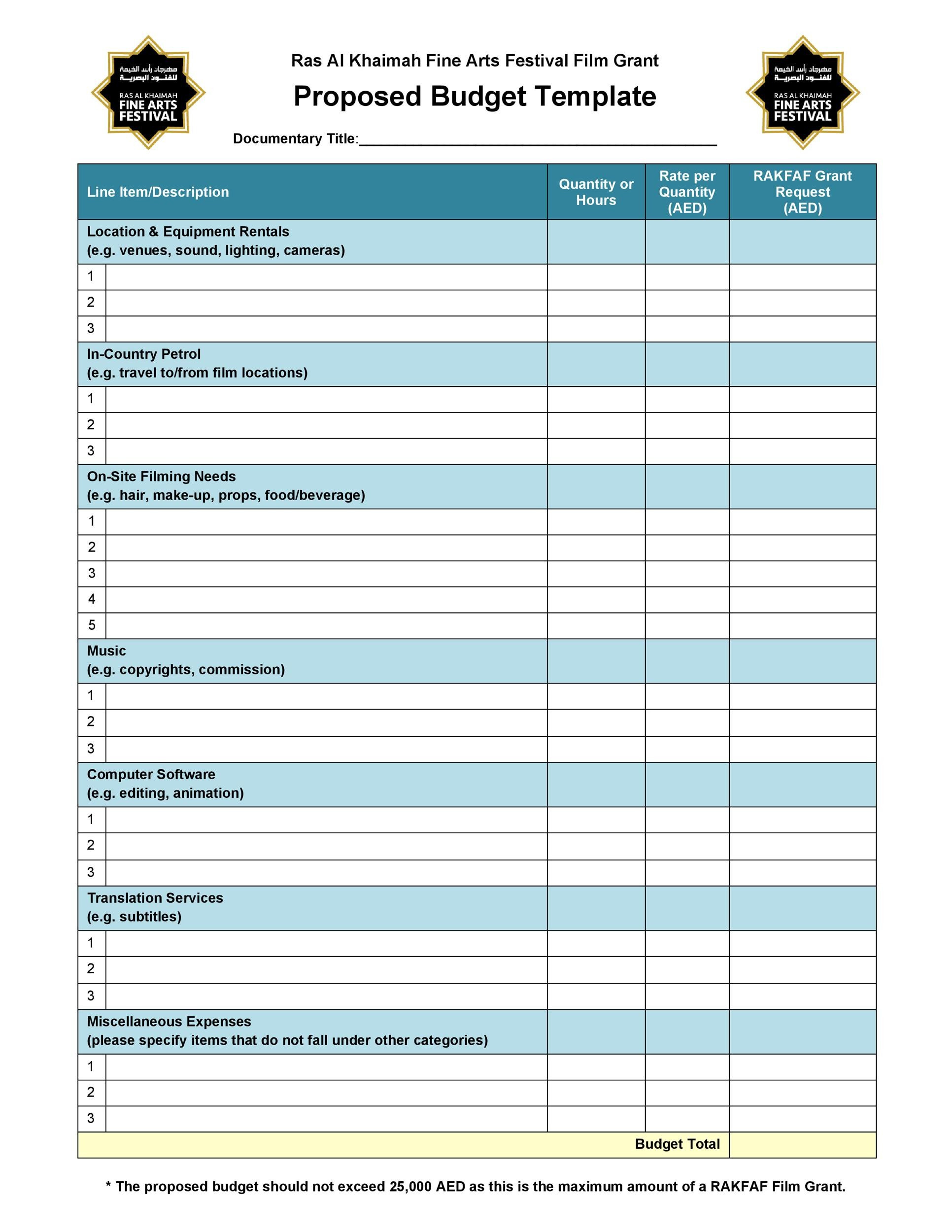 33 Free Film Budget Templates (Excel, Word) ᐅ Templatelab intended for Public Art Budget Worksheet