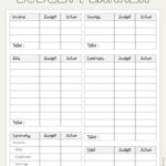 37 Budget Planners & Trackers   Cute & Free Printables For Daily Budget Worksheet Printable