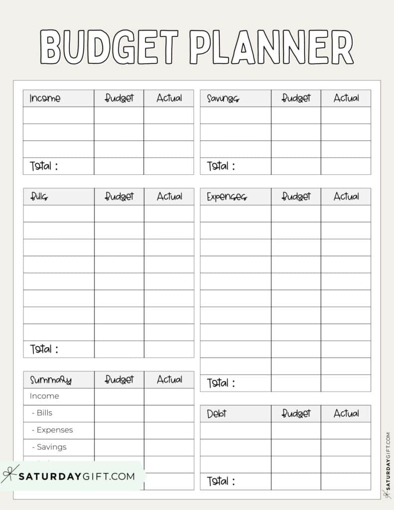 37 Budget Planners &amp;amp; Trackers - Cute &amp;amp; Free Printables for Daily Budget Worksheet Printable