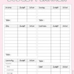37 Budget Planners & Trackers   Cute & Free Printables For Math Budgeting Worksheets Free