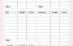 37 Budget Planners &amp; Trackers - Cute &amp; Free Printables for Math Budgeting Worksheets Free