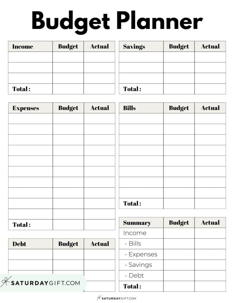 37 Budget Planners &amp;amp; Trackers - Cute &amp;amp; Free Printables for Printable Budgeting Worksheets For Young Adults