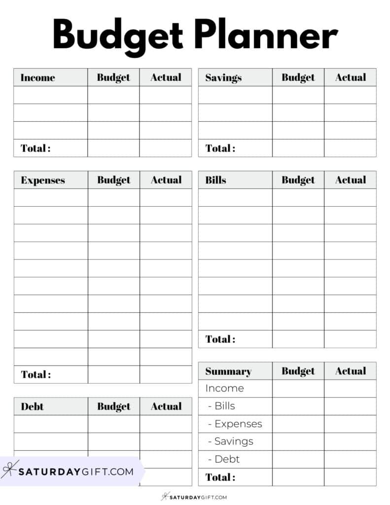 37 Budget Planners &amp;amp; Trackers - Cute &amp;amp; Free Printables inside Free Printable Budget Worksheets For Household