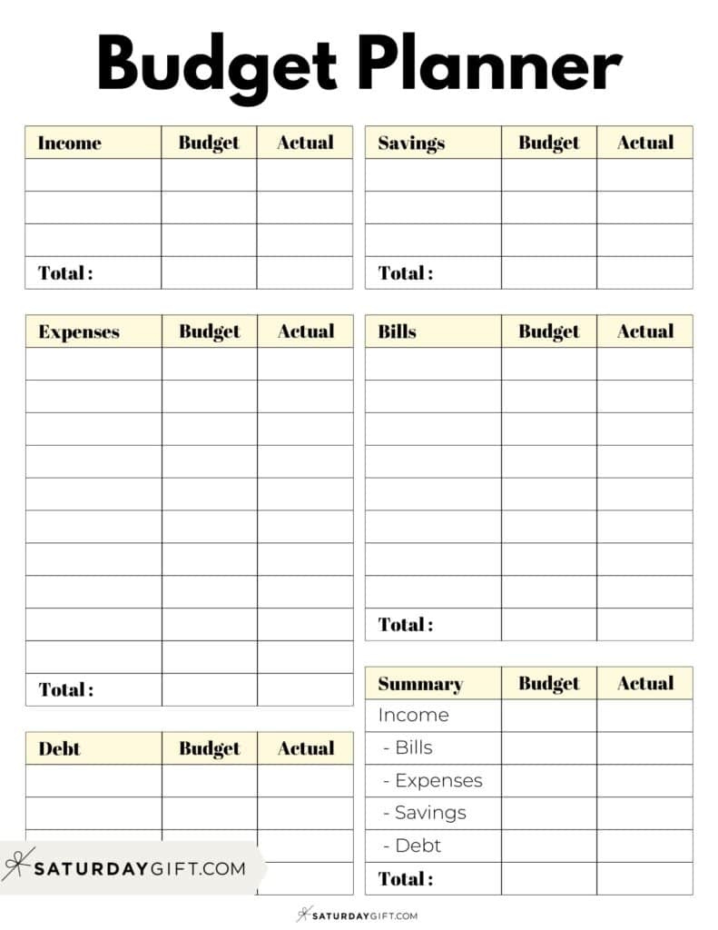 37 Budget Planners &amp;amp; Trackers - Cute &amp;amp; Free Printables intended for Free Printable Budgeting Worksheets For Students