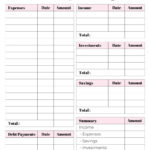 37 Budget Planners & Trackers   Cute & Free Printables Intended For Printable Family Budget Worksheet