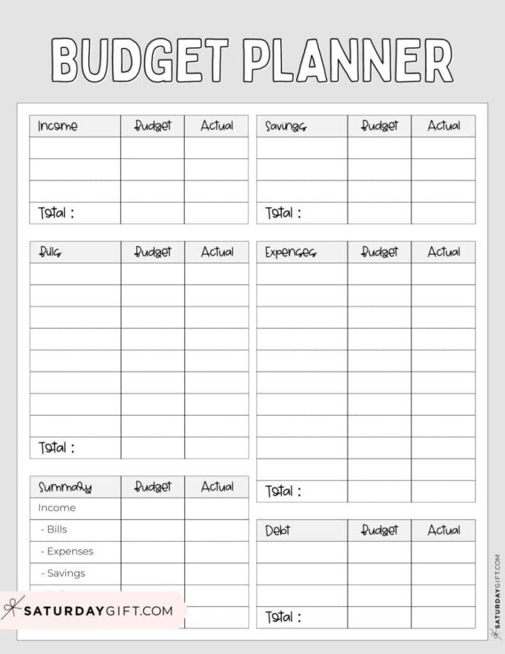 Template Free Beginner Printable Budget Worksheet