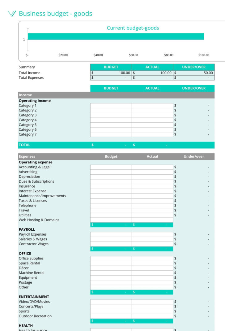Free Business Budget Worksheet Free Business Budget Worksheet