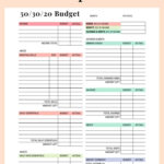 50/30/20 Budget Rule: How To Make A Realistic Budget In My Ideal Budget Worksheet