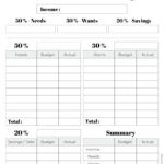 50/30/20 Budget Template   5 Cute (&Free!) Budgeting Planners In 50 20 30 Budget Worksheet