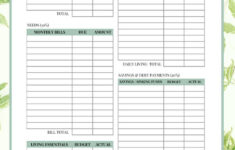 50/30/20 Budget Worksheet Printable intended for Monthly 50 30 20 Budget Worksheet