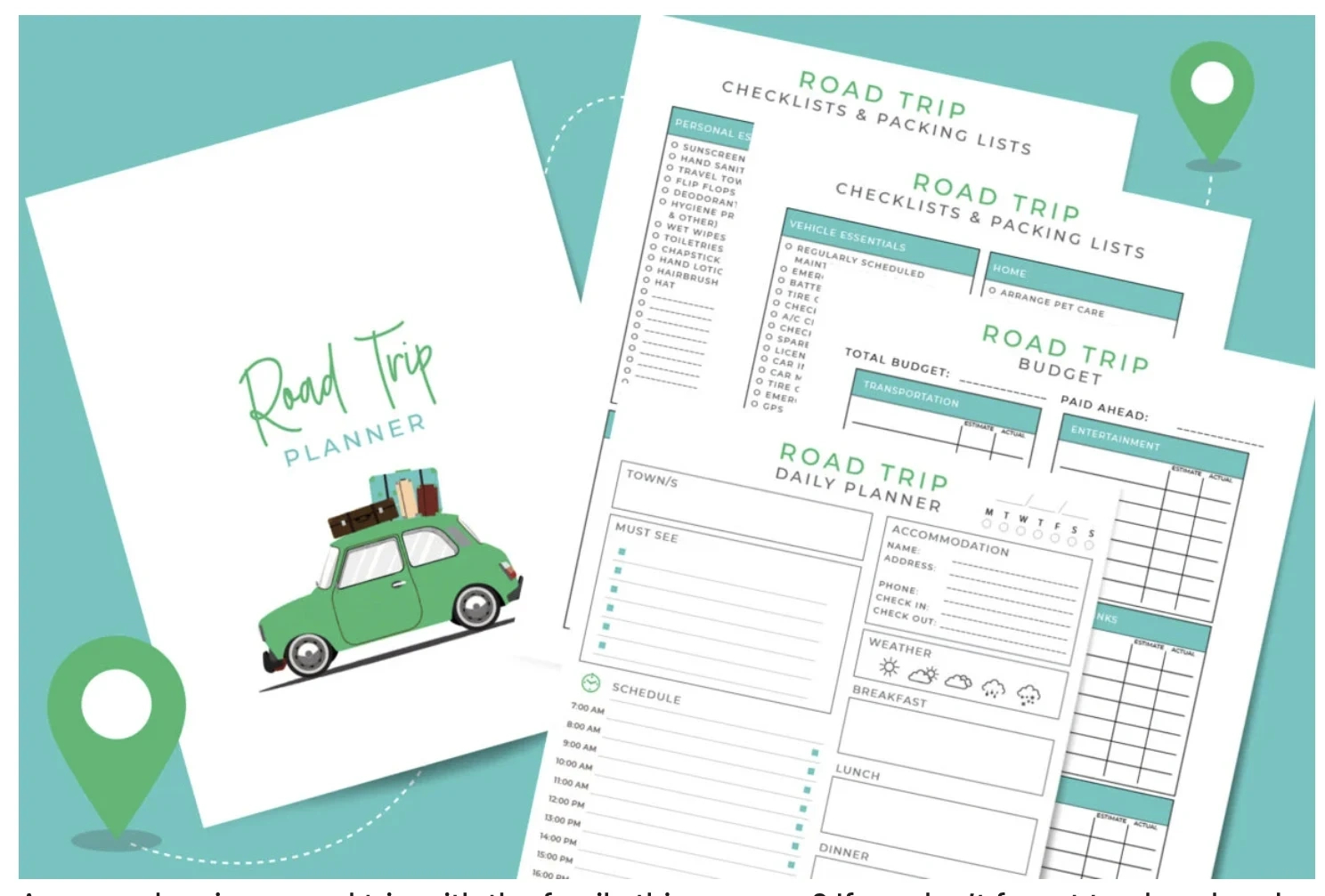 7 Free Vacation Budget Worksheet Printables (Start Planning!) in Road Trip Budget Worksheet