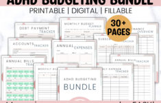 Adhd/ Neurodivergent Budget Binder Printable, Easy Household intended for Budgeting For Adhd Adults Worksheets