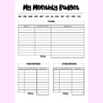 Adhs | Add | Monatliche Setat | Veranstalter Und Budget Ihr Geld Intended For Budgeting For Adhd Adults Worksheets