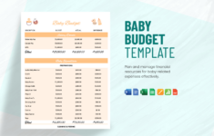 Baby Budget Template In Google Docs, Google Sheets, Excel, Word inside Baby Budget Template Word
