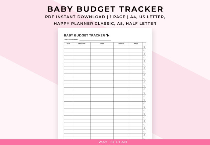 Baby Budget Template Word Baby Budget Template Word