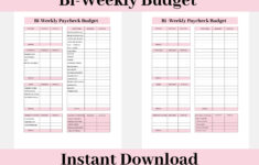 Bi-Weekly Budget | Bi Weekly Budget Template |Bi-Weekly Budgeting within Dave Ramsey Bi Weekly Budget Worksheet