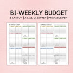 Bi Weekly Budget Planner Template, Paycheck Budget Printable Pertaining To Bi Weekly Budget Worksheet