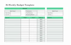Bi-Weekly Budget Template Excel: Free Templates Included pertaining to Bi-Weekly Budget Worksheet Printable