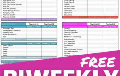 Biweekly Budget Template: How To Create A Biweekly Budget with regard to Bi Weekly Budget Worksheet Template