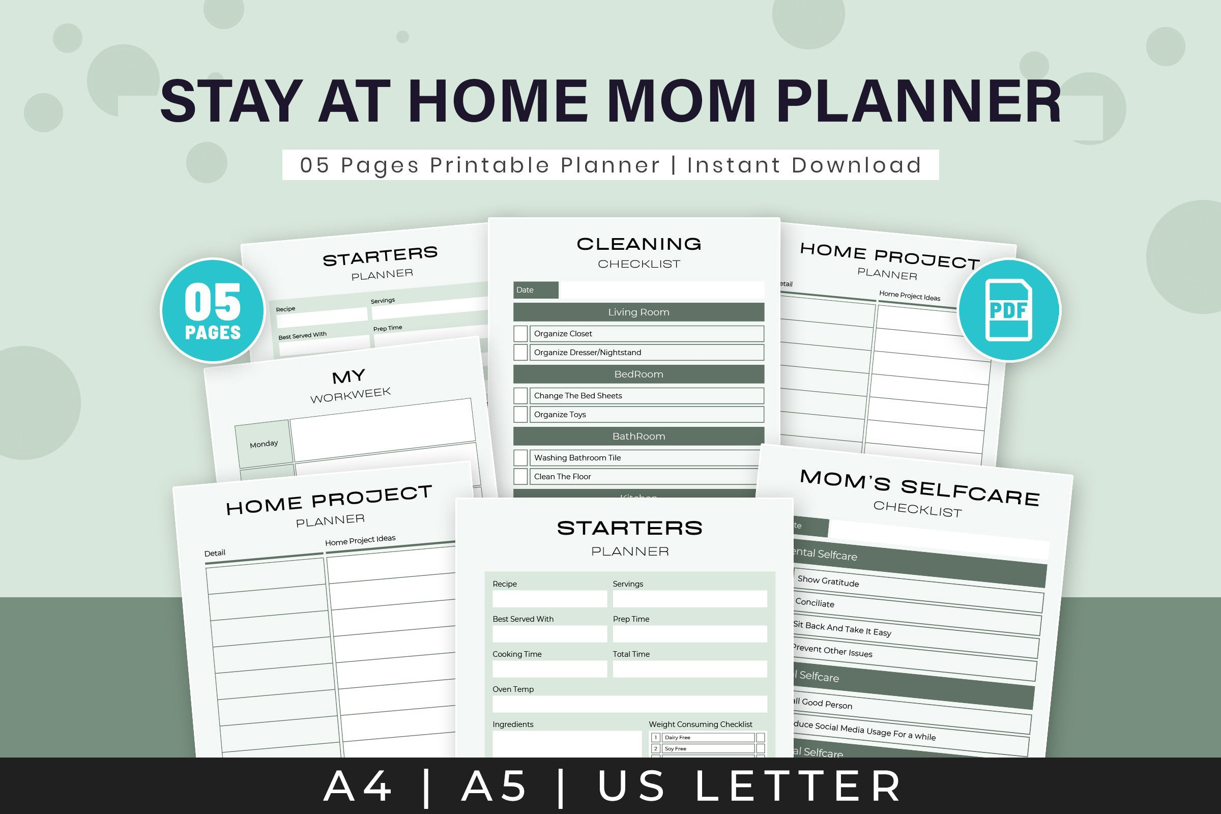 Bleib Zu Hause Mama Planner, Druckbare Tägliche Mama Planer pertaining to Stay At Home Mom Budget Worksheet