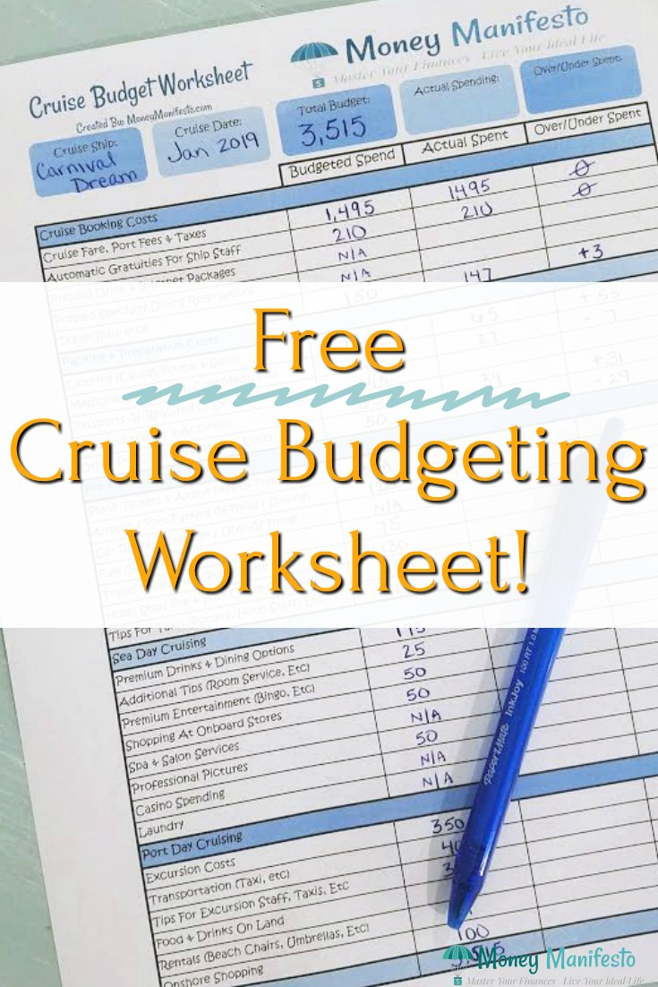 Budget For Your Next Cruise With Our Free Printable | Money Manifesto inside Budget Blast Worksheet Answers